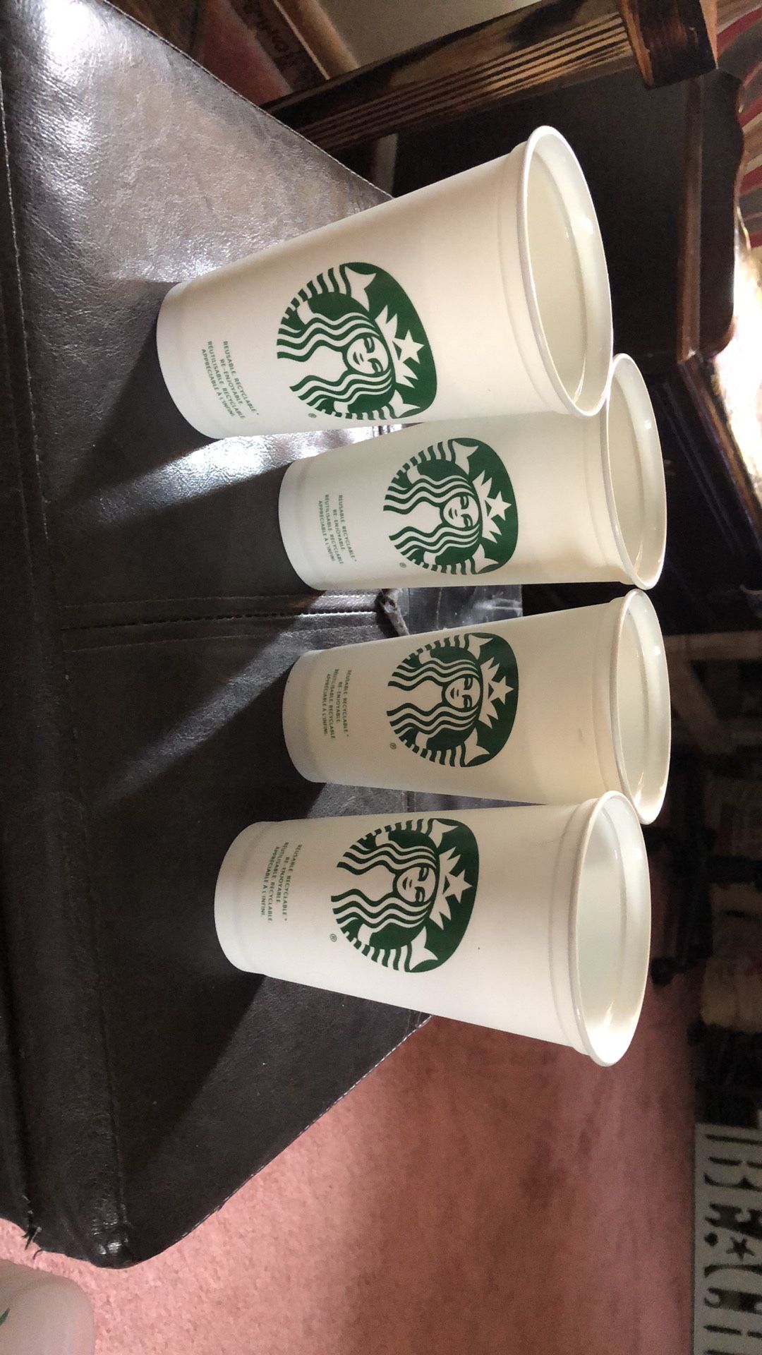 Starbucks Serving Cups. Set Of Four, 16oz
