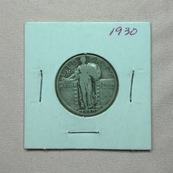 1930 Standing Liberty 90% Silver Quarter