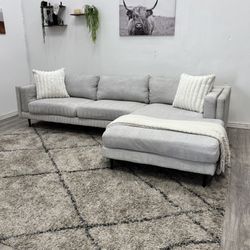 Grey Sectional Couch - Free Delivery 