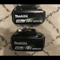 Makita 18-Volt Batterys 4amp Price For 2 (Price Firm )