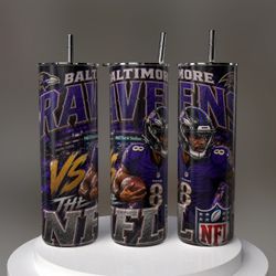 Baltimore Ravens Tumbler with Straw