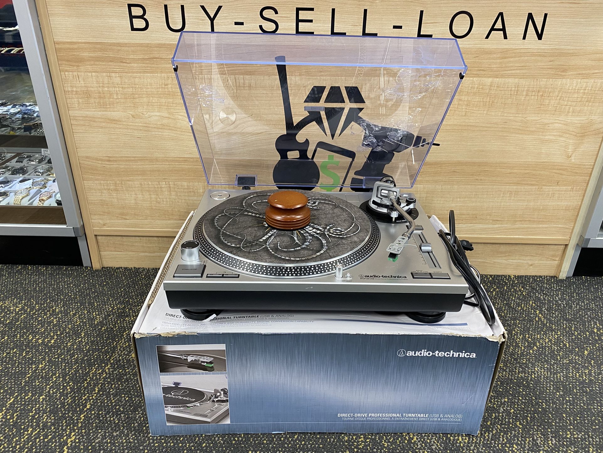 AUDIO-TECHNICA AT-LP120-USB Direct-Drive Turntable (Analog & USB), Convert Vinyl to Digital