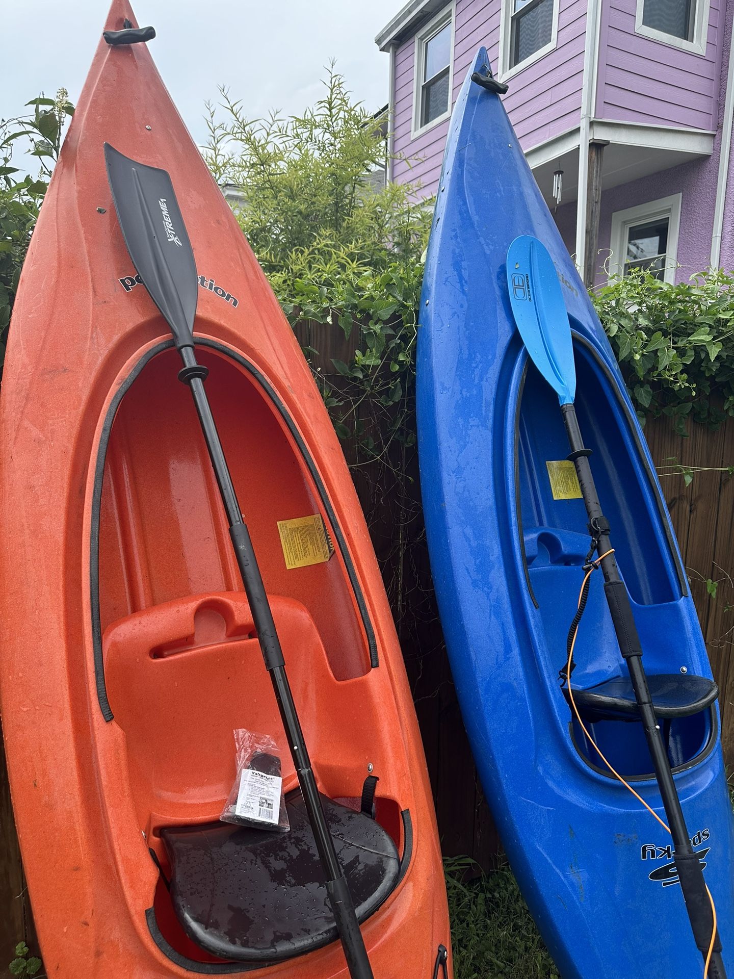 Two 9.5 Ft kayaks