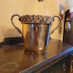 Brass Champagne/Wine Bucket. Floral Arrangement Container, or Flower Pot