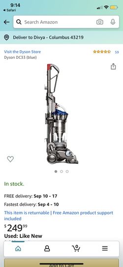 Gently used Dyson DC 33 vacuum cleaner