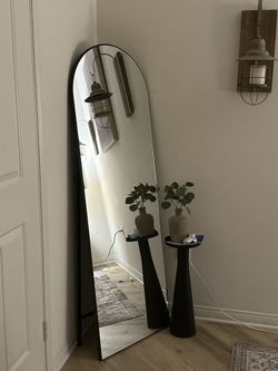 Standing Mirror With Black Frame