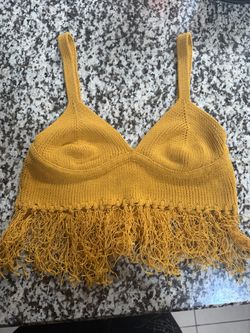 Yellow crop top