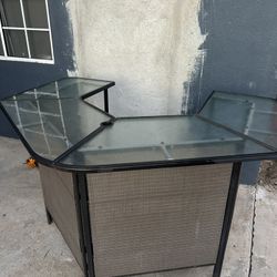 Bar Table With Glass Too