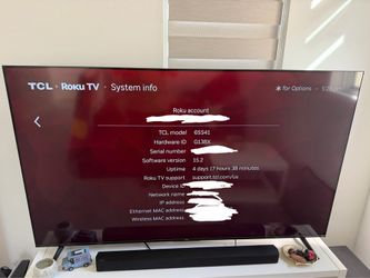 Tcl 65inch roku | WITH BOX | perfect condition tv