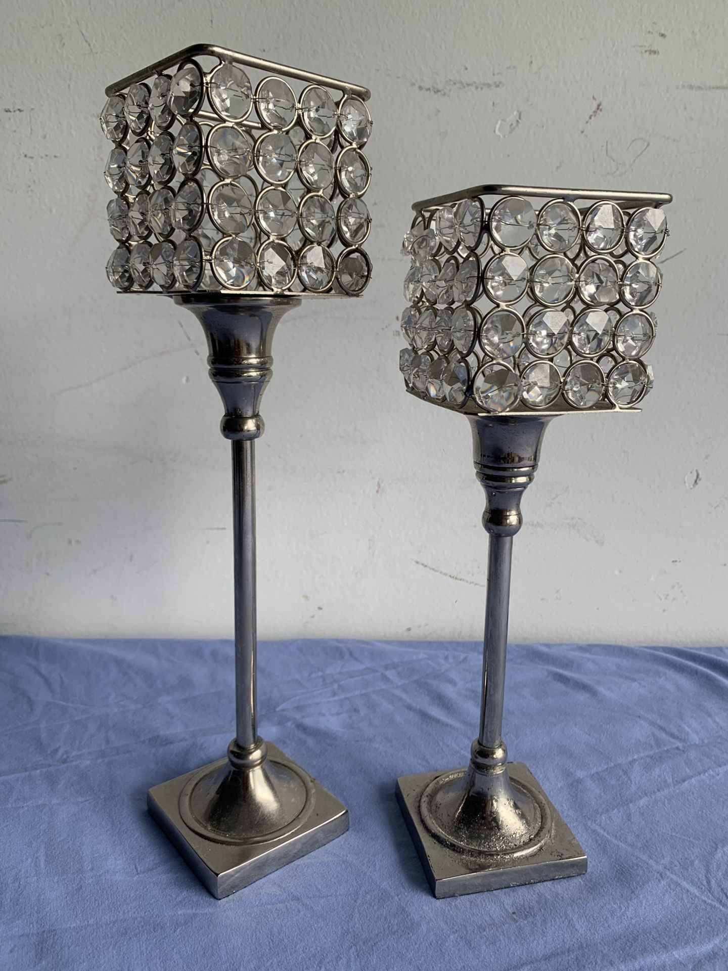 Pair of candle holders