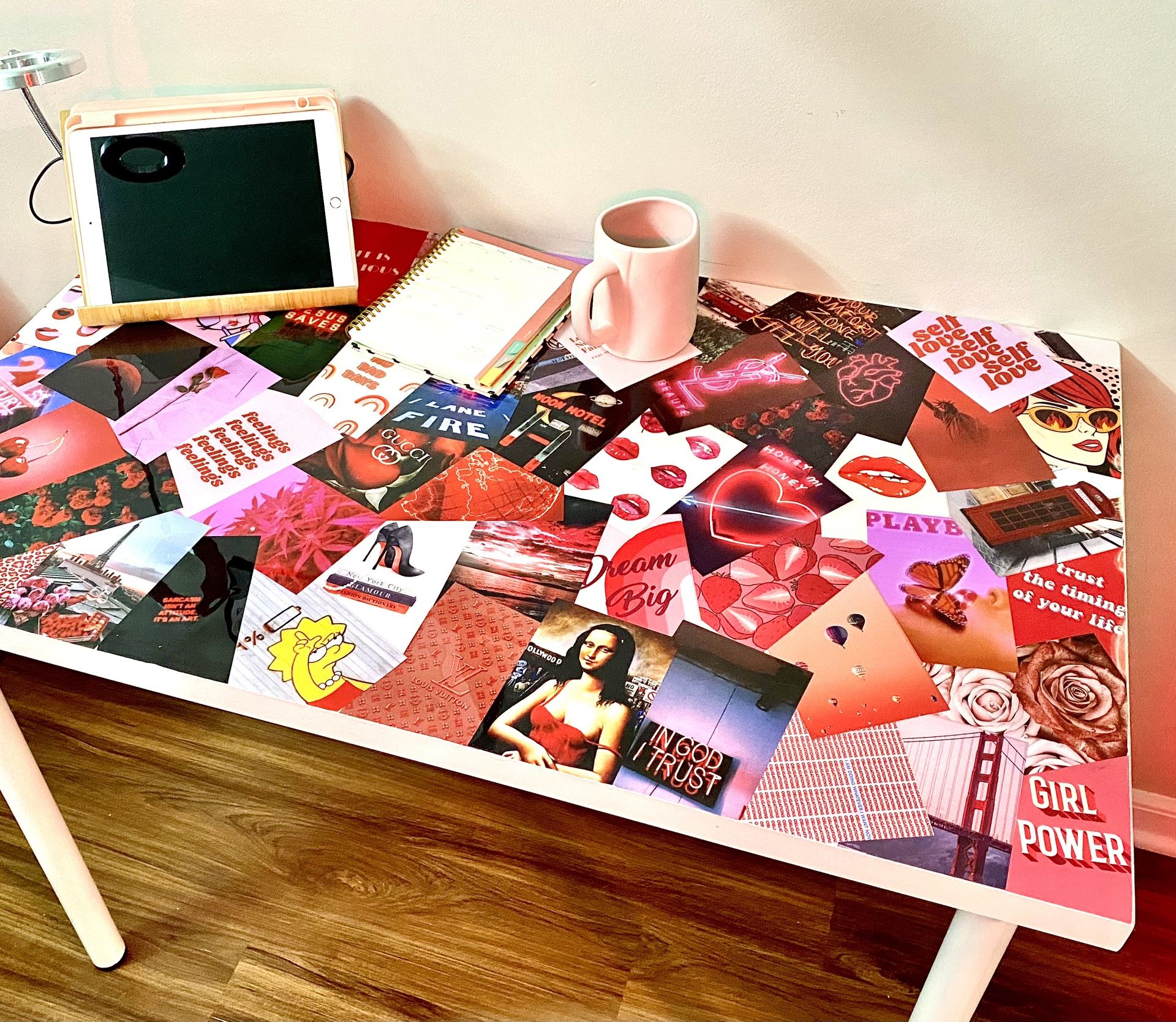 Custom Epoxy Desk 40”x24”, Great For Makeup Table, Study, Computer And More