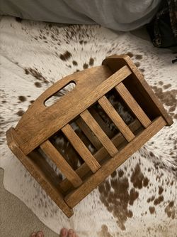 antique wooden Magazine Rack