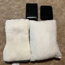 Pillows, leather storage box and shirt