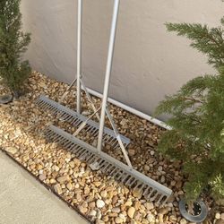 TWO LANDSCAPE RAKES FOR SALE