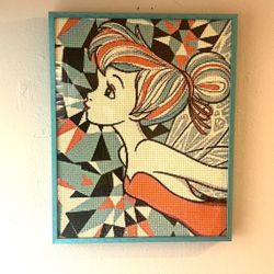 Lovely Tinker Bell Diamond Artwork 15.5 X 19.5