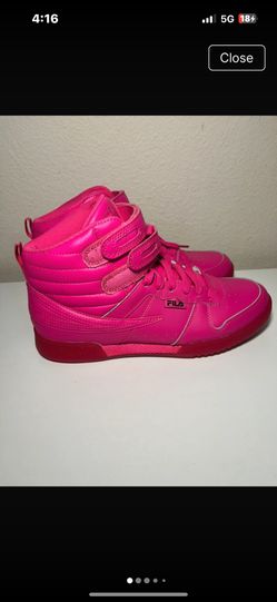 FILA high top Sz 9.5 hot Pink sneaker