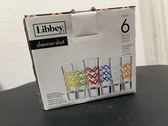 Libbey Chevron Shot Glasses