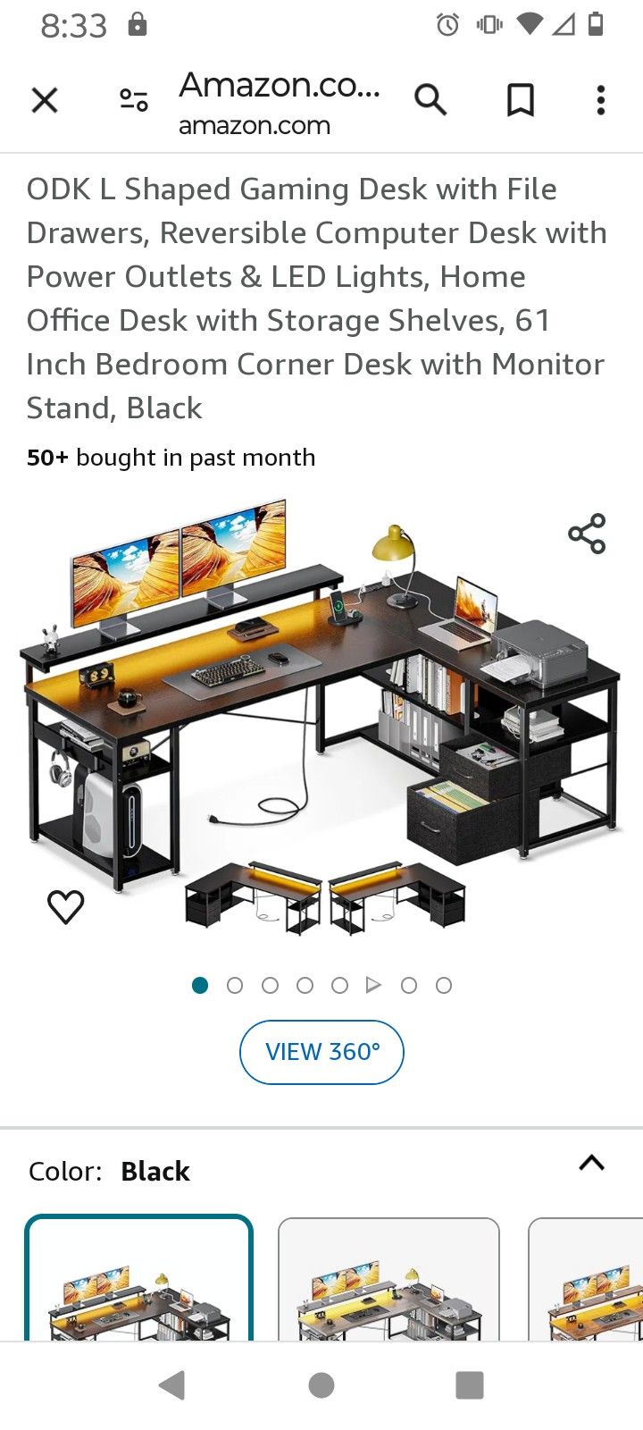 Fully Assembled Ready To Go Gaming Desk Office Desk Computer Desk Gameing Desk Gaming Table With LED Lights All Different Colors LED Lights Computer D