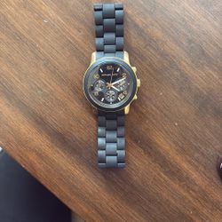 Michael Kors Black And gold Watch 