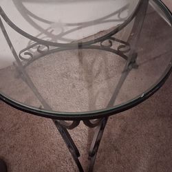 Glass side table