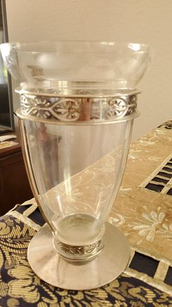 Silver plated vase