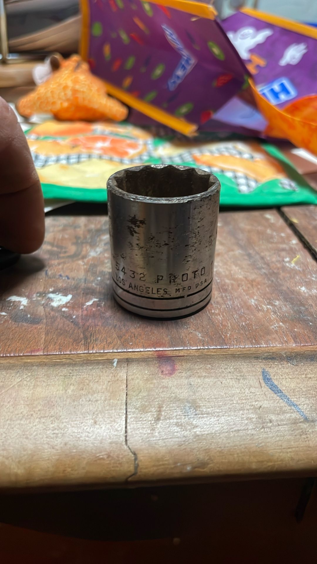 Proto Professional 5432 1" in SAE 1/2” Drive Shallow Socket USA 12 Point