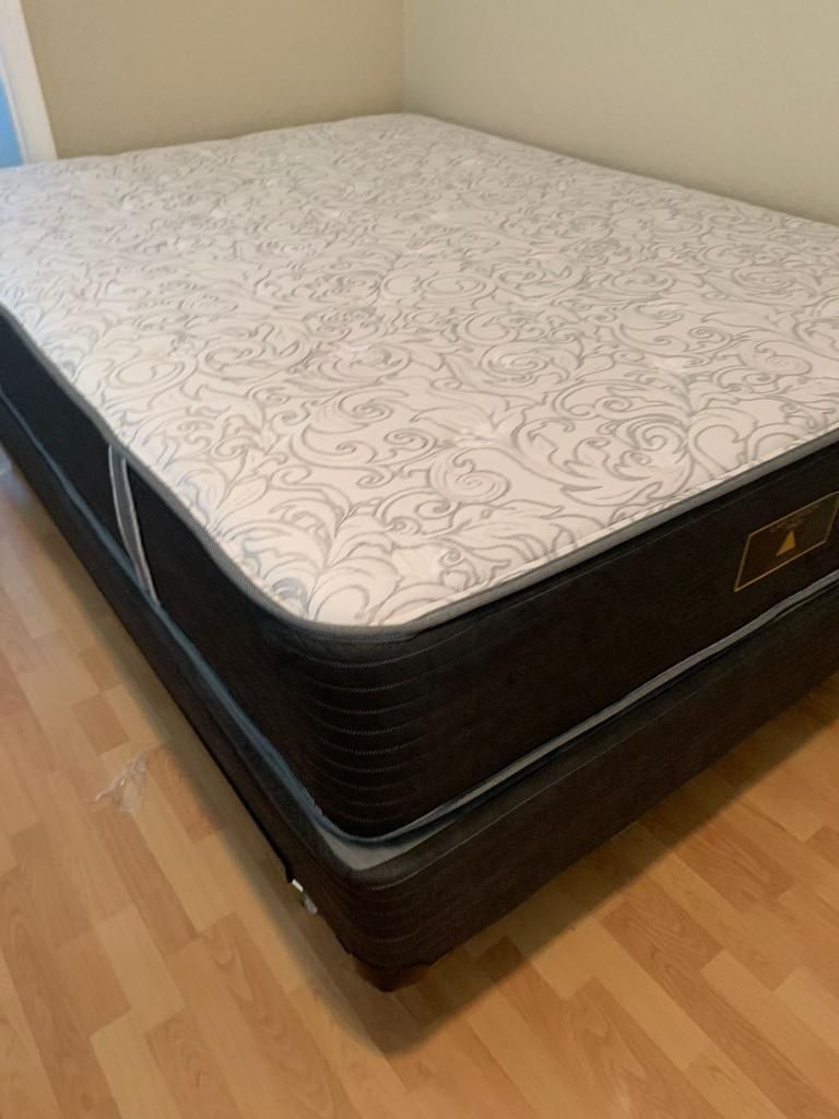 New Queen Mattress And Box Spring 2pc Bed Frame Is Not Included