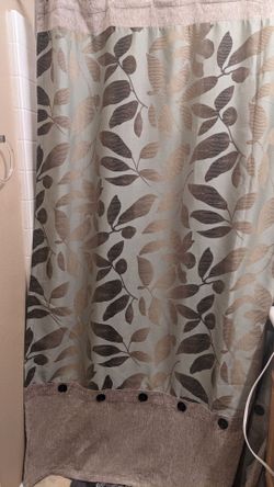 Fabric Leaf Shower Curtain