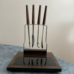 5-Piece Barware Tools/Utensils Set with Stand