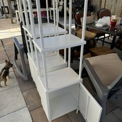 Ikea Metal Shelves - Dynan White Shelf Cabinet Unit