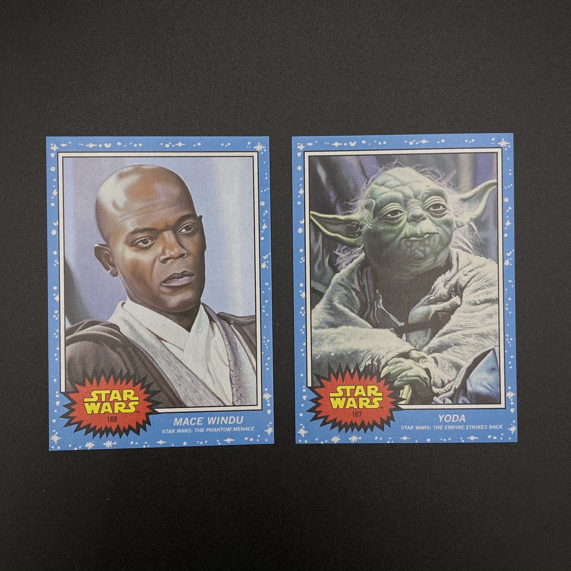 2021 Topps Star Wars Living Set® 2-Card Bundle # 167 & 168 YODA - MACE WINDU