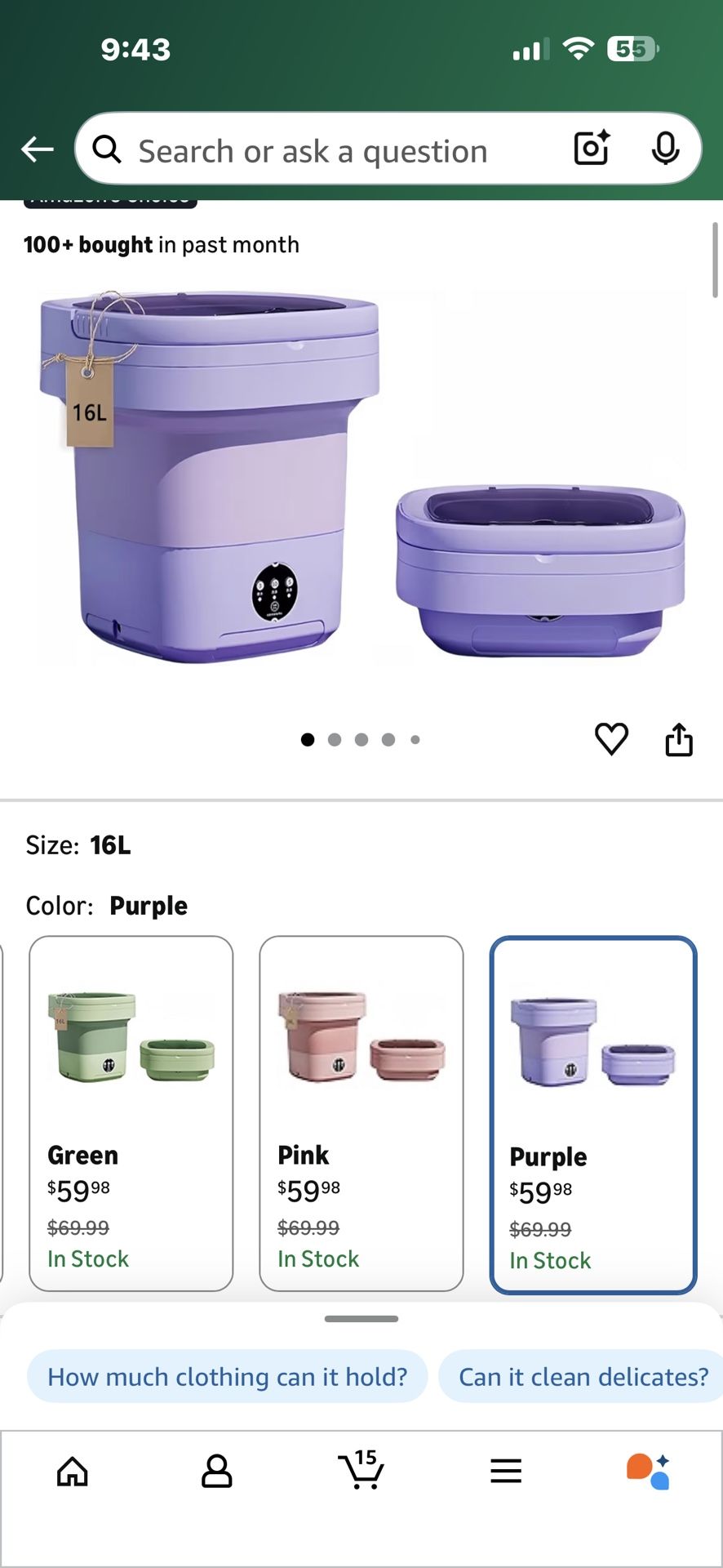 Mini washing machine, spin dryer