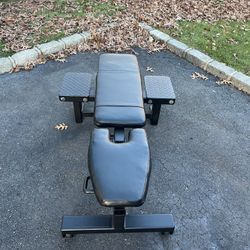Commercial-Grade ProMaxima Adjustable Weight Bench w/ Spotter Stand