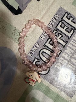 Pink Beaded Bracelet with Cinnamoroll Charm