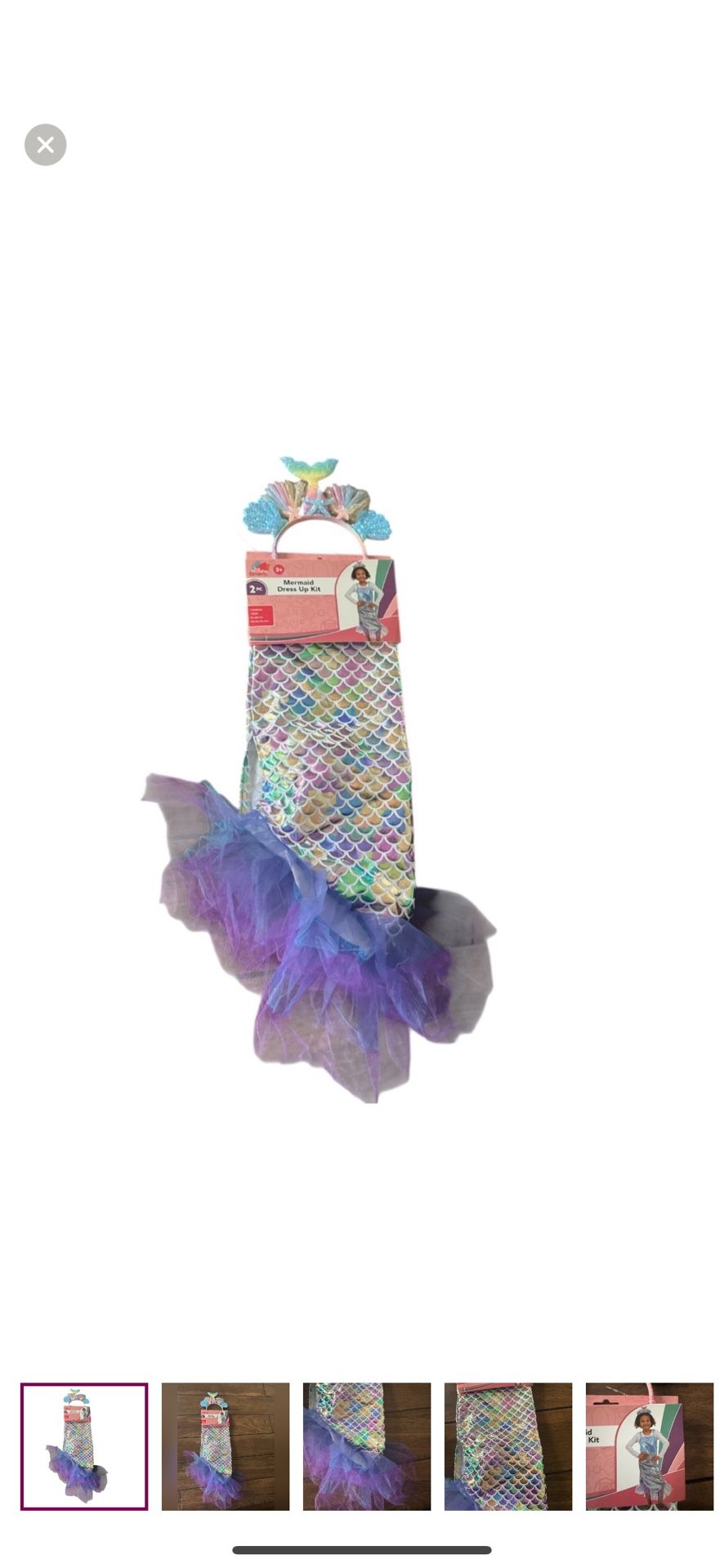 MERMAID Dress up kit outfit with headband size 3-6Y