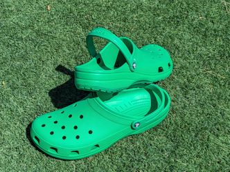 Crocs Classic Clog Kelly Bright Green Mens Size 17 M17 Big & Tall Slip On Shoes VGC