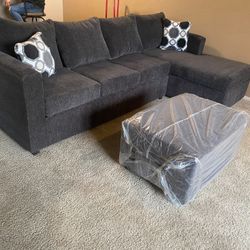 Grey Sectional with ottoman ‼️different Colors Available ‼️