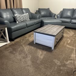 6pc Leather Living Room Set - Can Deliver