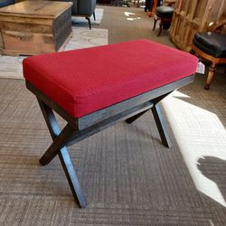 Red Upholstered XBase Bench