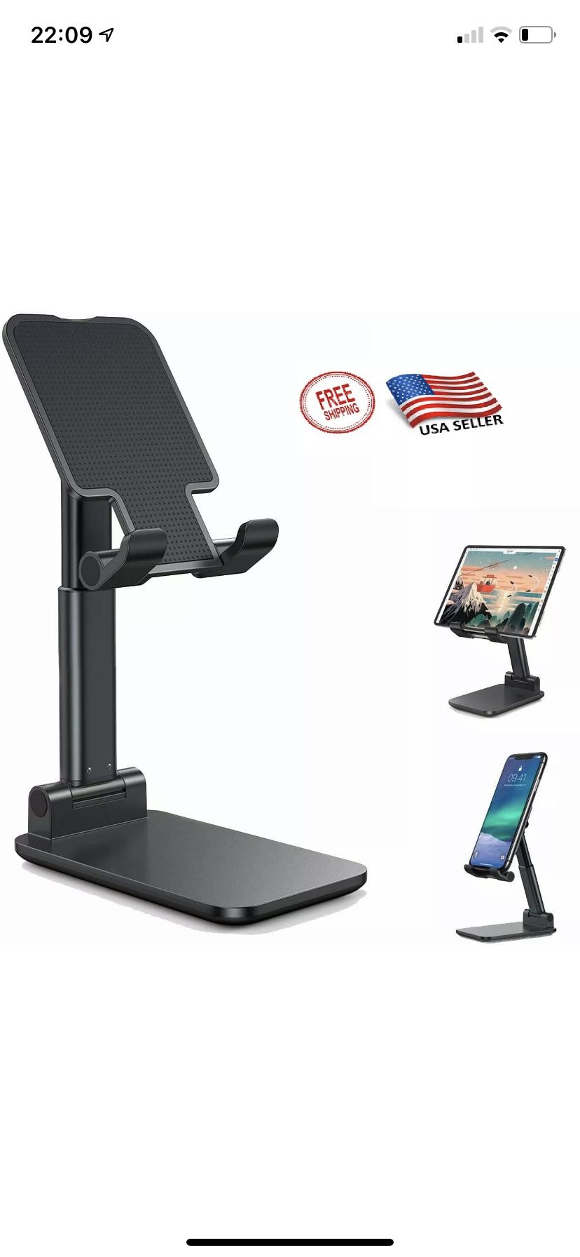 Adjustable Cell Phone Stand Holder Desk Dock Mount For iPad iPhone Kindle Tablet