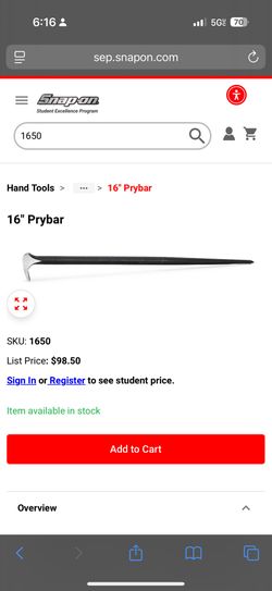 Snap On Pry Bar