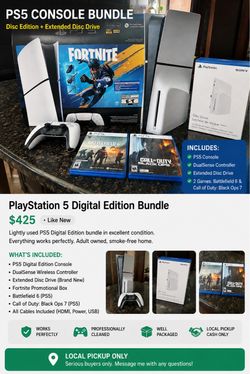 PS5 with games