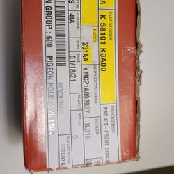 Front Brake Pads Kia Parts number 58101 Original