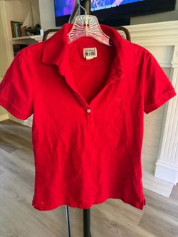 Converse One Star Red Polo Shirt Size Medium