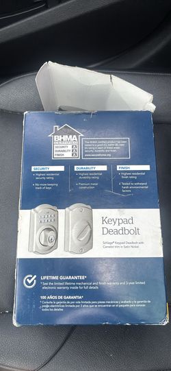 Schlage dual numeric keypad/key dead bolt lock