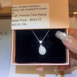Lab Created Moissanite Diamond Pendant 
