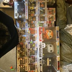 Funko Pops :18in figures, standard 3.75-6in and Minis. Message for enquires, prices vary.