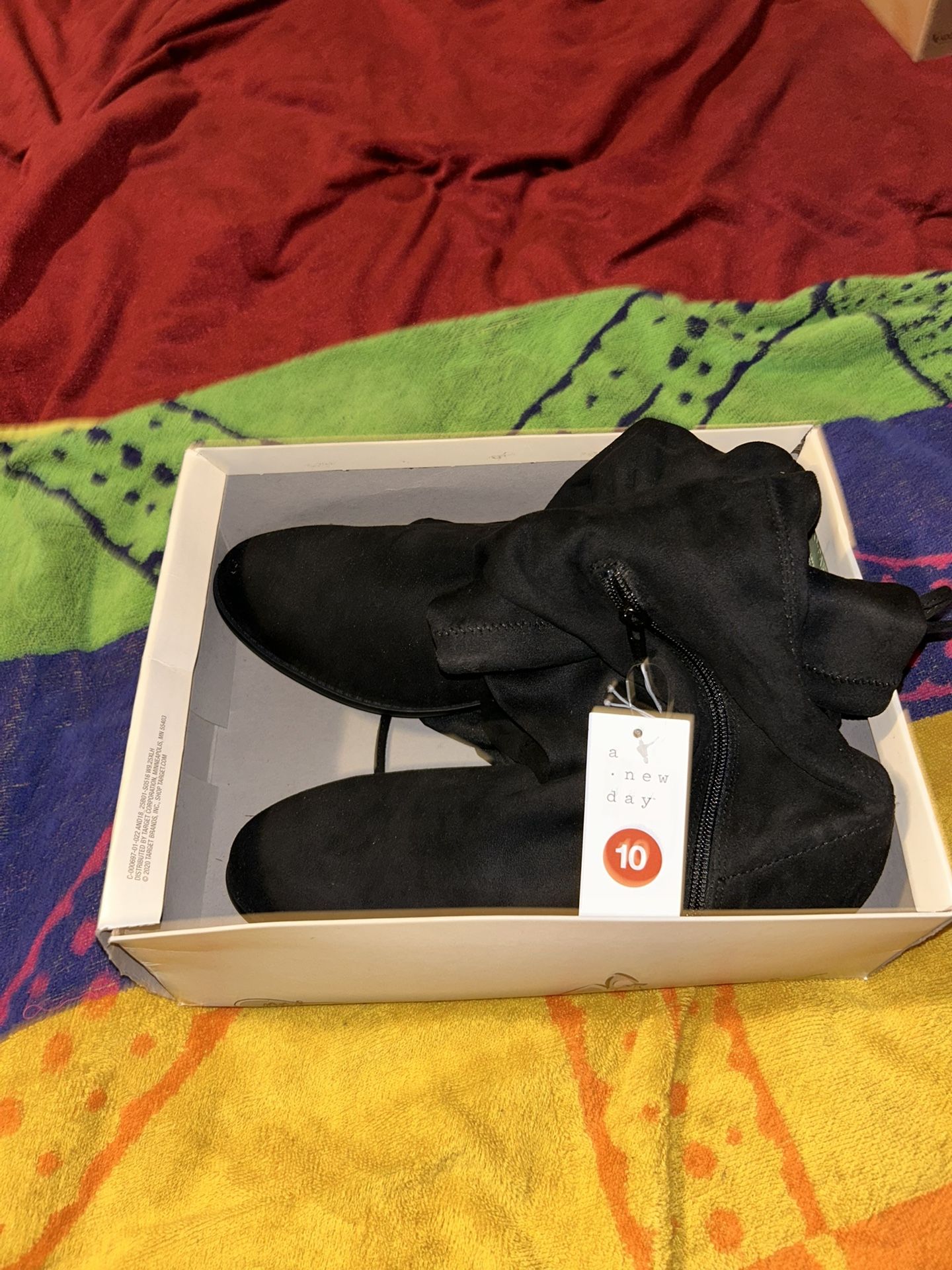 A NEW DAY - Black Sydney Faux Suede Boots