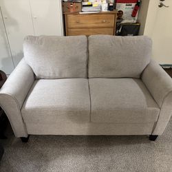 light gray small couch