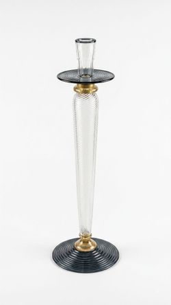 Vintage Tiffany & Co. Art Glass Candlestick Holders – Pair